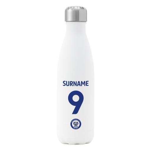 Rochdale AFC Back of Shirt Insulated Water Bottle - White
